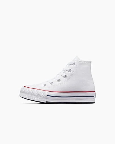 White / Dark Red / Navy Converse Chuck Taylor All Star EVA Lift Kids' Platform Shoes Canada | C-53940769
