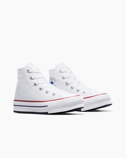 White / Dark Red / Navy Converse Chuck Taylor All Star EVA Lift Kids' Platform Shoes Canada | C-53940769