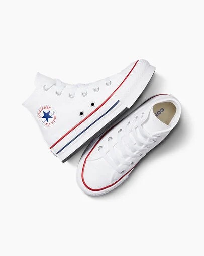 White / Dark Red / Navy Converse Chuck Taylor All Star EVA Lift Kids' Platform Shoes Canada | C-53940769
