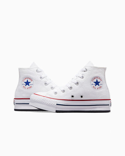 White / Dark Red / Navy Converse Chuck Taylor All Star EVA Lift Kids' Platform Shoes Canada | C-53940769