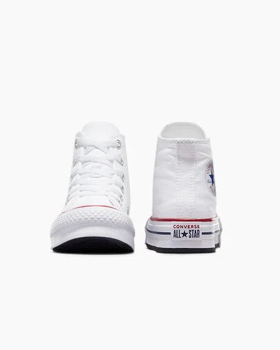 White / Dark Red / Navy Converse Chuck Taylor All Star EVA Lift Kids' Platform Shoes Canada | C-53940769