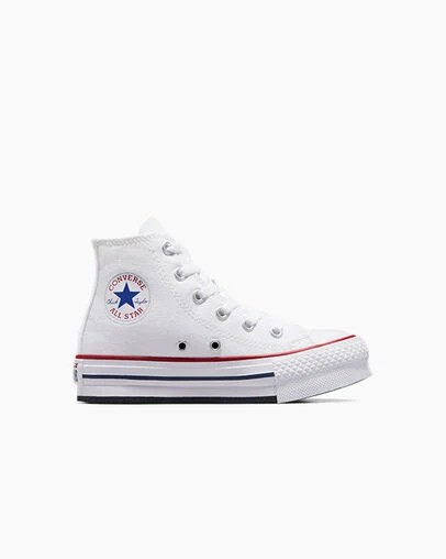 White / Dark Red / Navy Converse Chuck Taylor All Star EVA Lift Kids\' Platform Shoes Canada | C-53940769