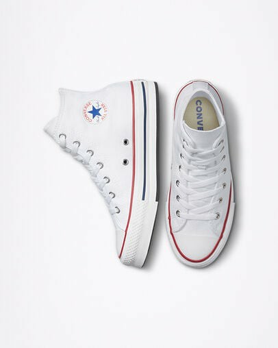 White / Dark Red / Navy Converse Chuck Taylor All Star EVA Lift Kids' Canvas Shoes Canada | C-93201469