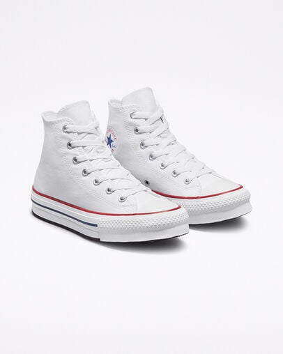 White / Dark Red / Navy Converse Chuck Taylor All Star EVA Lift Kids' Canvas Shoes Canada | C-93201469