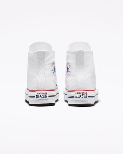White / Dark Red / Navy Converse Chuck Taylor All Star EVA Lift Kids' Canvas Shoes Canada | C-93201469