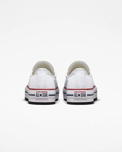 White / Dark Red / Navy Converse Chuck Taylor All Star EVA Lift Kids' Platform Shoes Canada | C-75216039