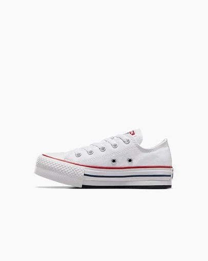 White / Dark Red / Navy Converse Chuck Taylor All Star EVA Lift Kids' Platform Shoes Canada | C-13458729