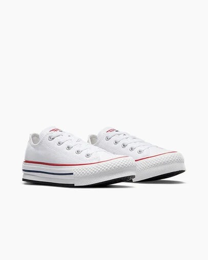 White / Dark Red / Navy Converse Chuck Taylor All Star EVA Lift Kids' Platform Shoes Canada | C-13458729