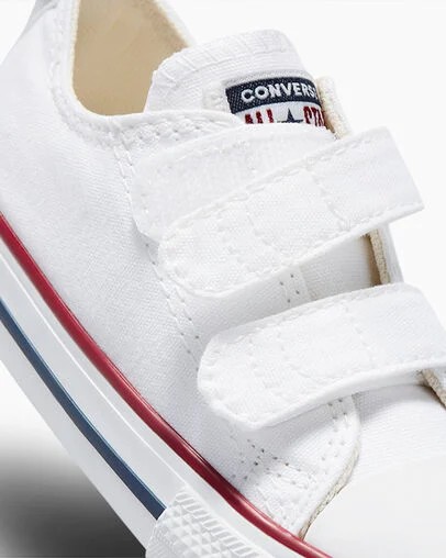 White / Dark Red / Navy Converse Chuck Taylor All Star 2V Kids' Canvas Shoes Canada | C-08326719