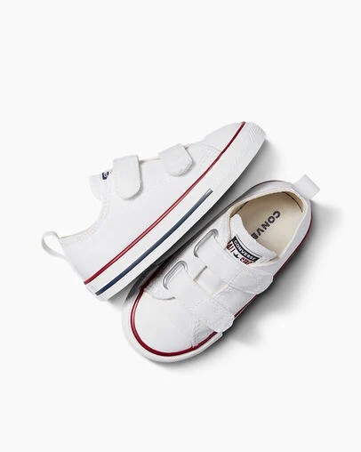 White / Dark Red / Navy Converse Chuck Taylor All Star 2V Kids' Canvas Shoes Canada | C-08326719