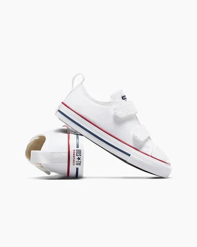 White / Dark Red / Navy Converse Chuck Taylor All Star 2V Kids' Canvas Shoes Canada | C-08326719