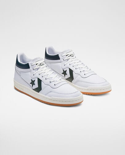 White / Deep Turquoise Converse CONS Fastbreak Pro Leather Men Skate Shoes Canada | C-54210789
