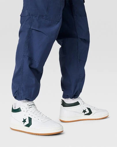 White / Deep Turquoise Converse CONS Fastbreak Pro Leather Men Skate Shoes Canada | C-54210789