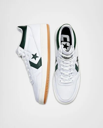 White / Deep Turquoise Converse CONS Fastbreak Pro Leather Men Skate Shoes Canada | C-05463299