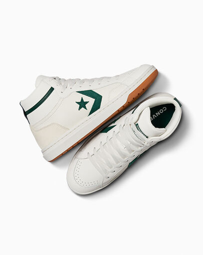 White / Green Converse Pro Blaze Classic Sport Luxe Men Boots Canada | C-41978529