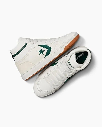 White / Green Converse Pro Blaze Classic Sport Luxe Women Boots Canada | C-49607319
