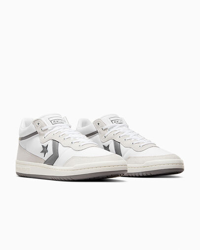 White / Grey Converse CONS Fastbreak Pro Suede Nylon Women Skate Shoes Canada | C-91620439