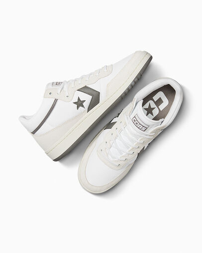 White / Grey Converse CONS Fastbreak Pro Suede Nylon Women Skate Shoes Canada | C-91620439