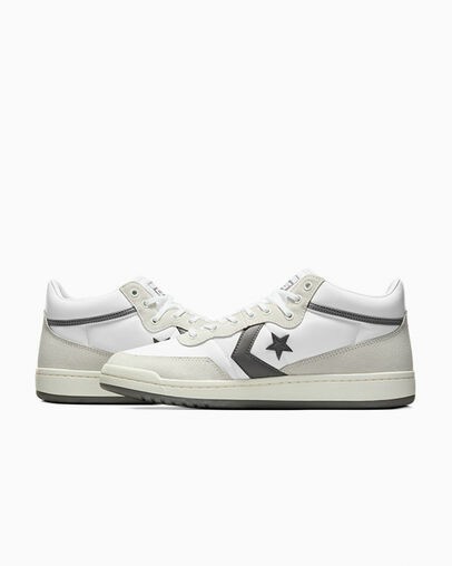 White / Grey Converse CONS Fastbreak Pro Suede Nylon Men Skate Shoes Canada | C-83460919