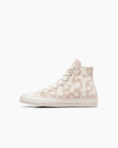 White / Grey Converse Chuck Taylor All Star Leopard Kids' Sneakers Canada | C-60184329