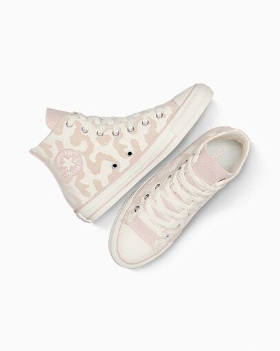 White / Grey Converse Chuck Taylor All Star Leopard Kids' Sneakers Canada | C-60184329