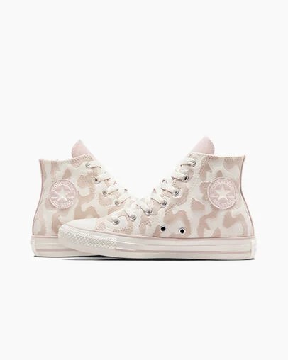 White / Grey Converse Chuck Taylor All Star Leopard Kids' Sneakers Canada | C-60184329