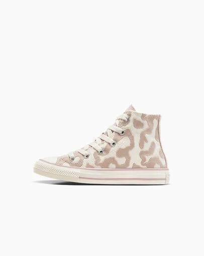 White / Grey Converse Chuck Taylor All Star Leopard Kids' Sneakers Canada | C-72490589