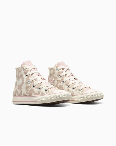 White / Grey Converse Chuck Taylor All Star Leopard Kids' Sneakers Canada | C-72490589