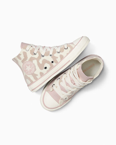 White / Grey Converse Chuck Taylor All Star Leopard Kids' Sneakers Canada | C-72490589