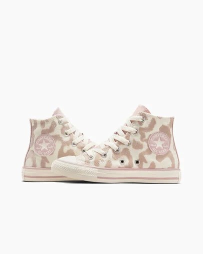 White / Grey Converse Chuck Taylor All Star Leopard Kids' Sneakers Canada | C-72490589