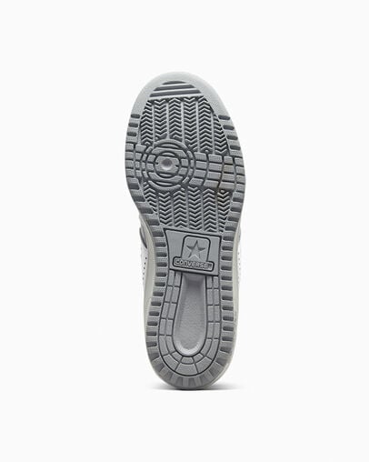 White / Grey Converse Weapon Leather Women Basketball Shoes Canada | C-78063499
