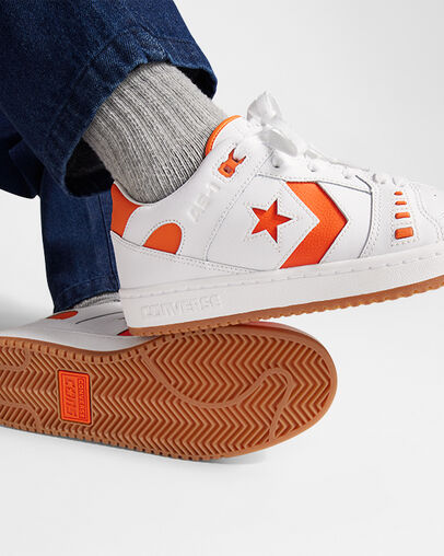White / Orange Converse CONS AS-1 Pro Men Skate Shoes Canada | C-09126359