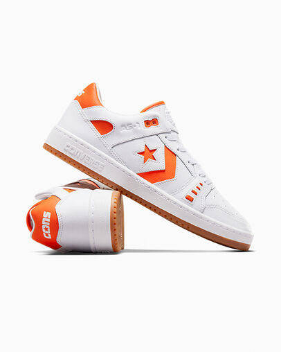 White / Orange Converse CONS AS-1 Pro Men Skate Shoes Canada | C-09126359