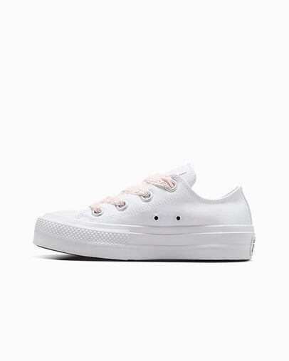 White / Pink Converse Chuck Taylor All Star Lift Women Platform Shoes Canada | C-01842979