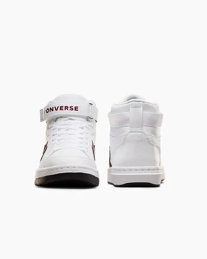 White / Pink Converse Pro Blaze V2 Leather Women Basketball Shoes Canada | C-15274899