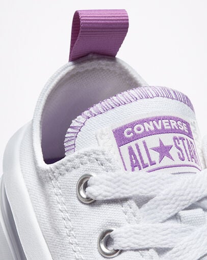 White / Purple Converse Chuck Taylor All Star Move Kids' Platform Shoes Canada | C-56719209