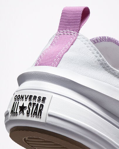 White / Purple Converse Chuck Taylor All Star Move Kids' Platform Shoes Canada | C-56719209