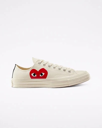White / Red Converse Converse x PLAY Comme des Garçons Chuck 70 Men Sneakers Canada | C-95164729