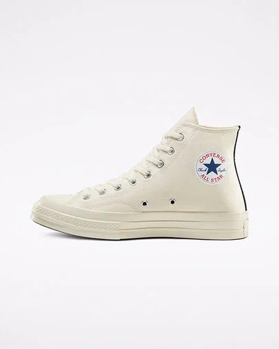 White / Red Converse Converse x PLAY Comme des Garçons Chuck 70 Men Sneakers Canada | C-70456199