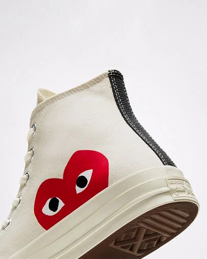 White / Red Converse Converse x PLAY Comme des Garçons Chuck 70 Men Sneakers Canada | C-70456199