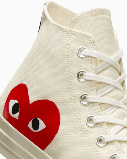 White / Red Converse Converse x PLAY Comme des Garçons Chuck 70 Men Sneakers Canada | C-70456199