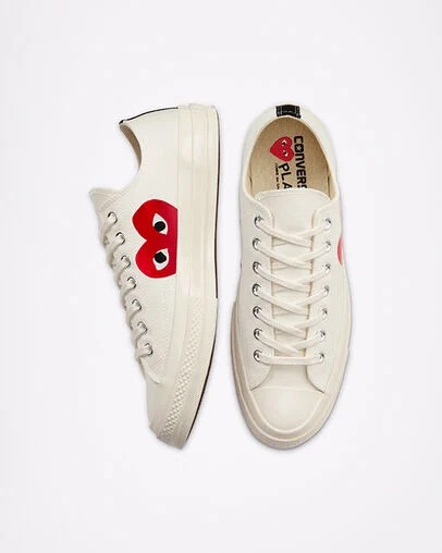 White / Red Converse Converse x PLAY Comme des Garçons Chuck 70 Men Sneakers Canada | C-86129549