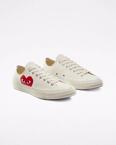 White / Red Converse Converse x PLAY Comme des Garçons Chuck 70 Men Sneakers Canada | C-86129549