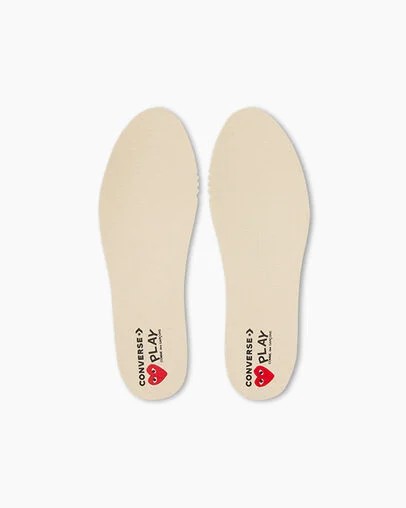 White / Red / Black Converse PLAY Comme des Garçons Single Heart Chuck 70 Kids' Sneakers Canada | C-04791529