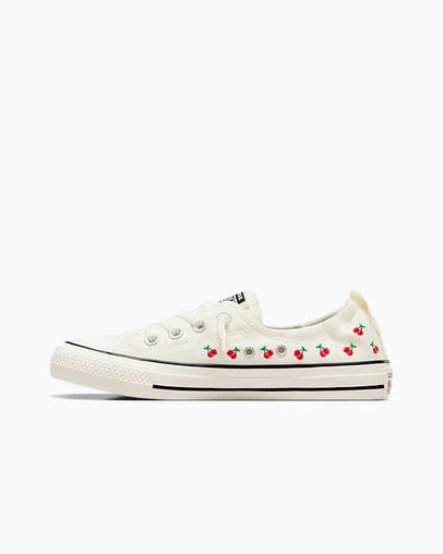 White / Red / Green Converse Chuck Taylor All Star Shoreline Cherry Women Slip On Shoes Canada | C-96324879