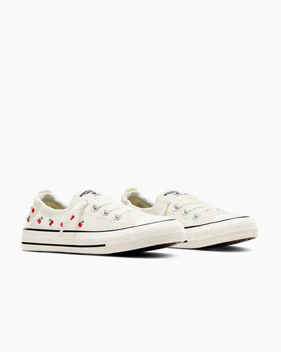 White / Red / Green Converse Chuck Taylor All Star Shoreline Cherry Women Slip On Shoes Canada | C-96324879