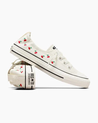 White / Red / Green Converse Chuck Taylor All Star Shoreline Cherry Women Slip On Shoes Canada | C-96324879