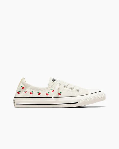 White / Red / Green Converse Chuck Taylor All Star Shoreline Cherry Women Slip On Shoes Canada | C-96324879