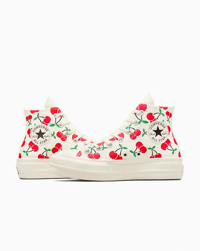 White / Red / Green Converse Chuck Taylor All Star Lift Women Platform Shoes Canada | C-24709839
