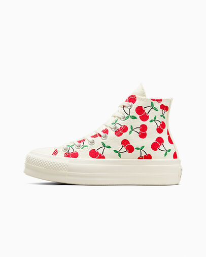 White / Red / Green Converse Chuck Taylor All Star Lift Women Platform Shoes Canada | C-52860439